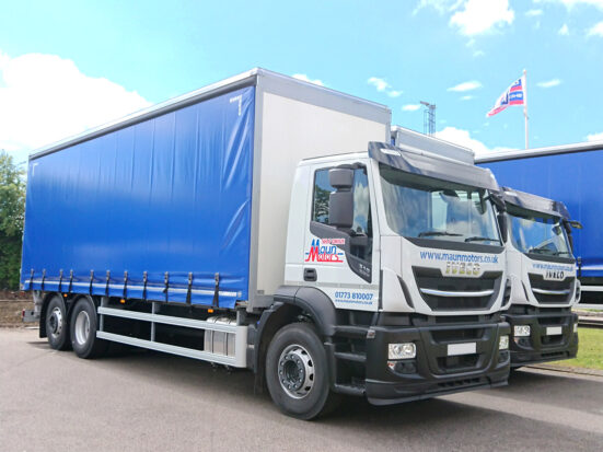 Row Of Trucks Eu6 Curtain Hire 02